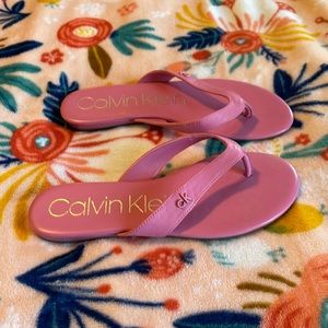 Calvin Klein Pink Flip Flops